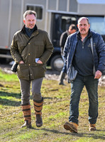 Red Bull team principal wearing country jacket and long boots at Point to point races