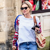 Kate Moss looks effortlessly chic on local shopping trip, Lechlade-upon-Thames,