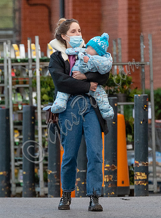 Sophie Rundle and son