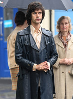 Ben Whishaw, Michelle Fox, and Alex Jennings filming "A Very English Scandal" in Bridgend, South Wales - 26th October, 2017