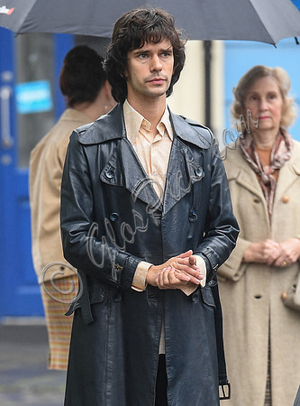 Ben Whishaw on set of "A Very English Scandal)