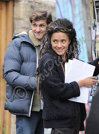 Mathew Baynton and Karla Crome posting a missing persons notice for Karla's 6 year old on screen daughter Frankie.