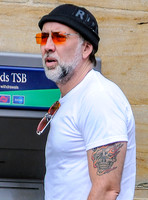 Nicolas Cage spotted at Cashpoint in Somerset, United Kingdom -  10th August, 2011
