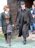 "Sherlock" filming at Gloucester Cathedral - 22 Jan 2015