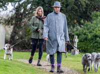 Kate Moss and James Brown walk their dogs in the Cotswolds - 1st May, 2021