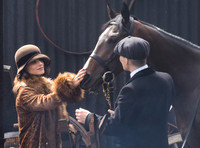 Charlotte Riley and Cillian Murphy get to work on the set of Peaky Blinders at the Black Country Living Museum - 22nd May, 2017