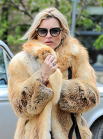 Kate Moss wears fur coat to local pub - 3rd May, 2015