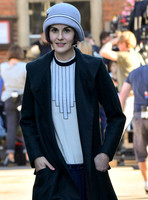 Michelle Dockery shooting scenes for Downton Abbey movie in Lacock, Wiltshire - 26th September, 2018
