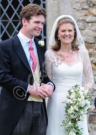 James Meade and Lady Laura Marsham, bride and groom