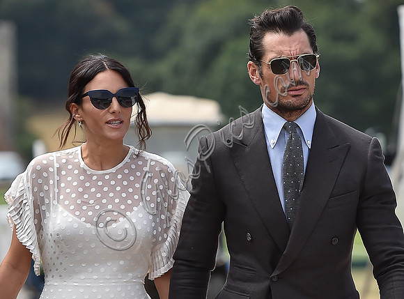 celebrity guests David Gandy and Stephanie Mendoros at  Gold Cup Polo 2018