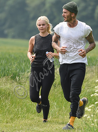 David Beckham jogging