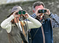 Christian Horner and his former Spice Girl wife Geri Halliwell enjoy a day out at the races, Buckinghamshire - 30th March, 2024