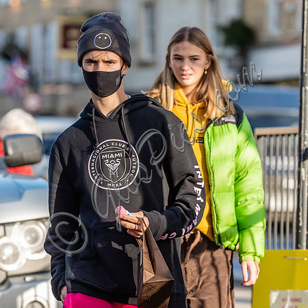 Romeo Beckham and Mia Regan