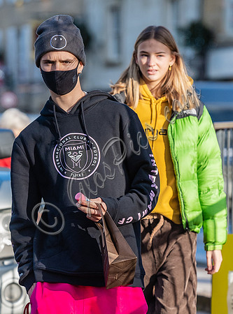 Romeo Beckham and Mia Regan