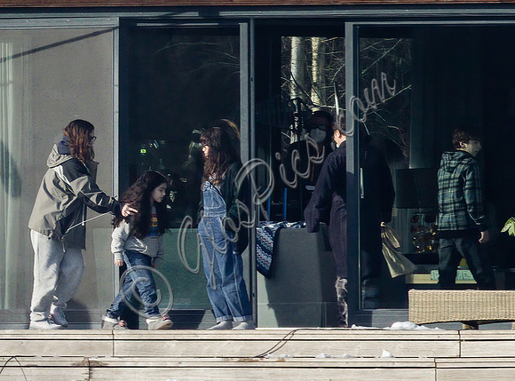 Actors on set filming Amazon's thriller "The Power"