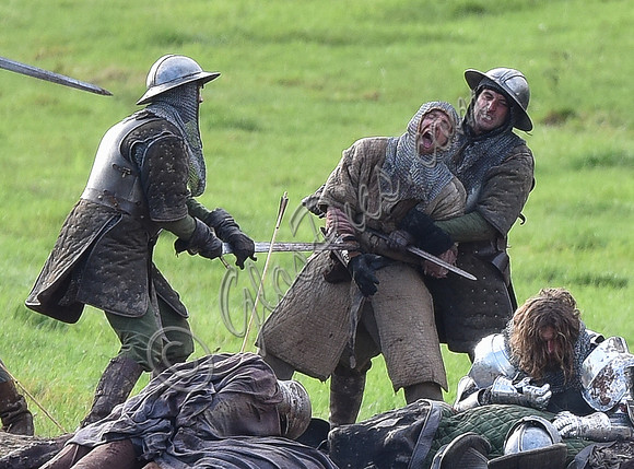 Battle scene filming for The White Princess