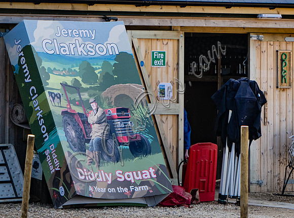 giant-sized book titled, 'Diddly Squat: A Year on the Farm