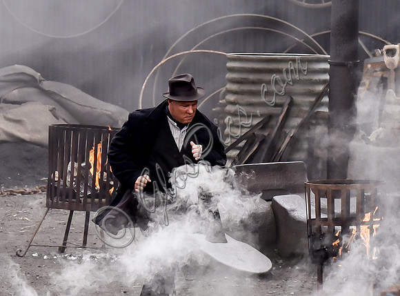 ian Peck on set of Peaky Blinders