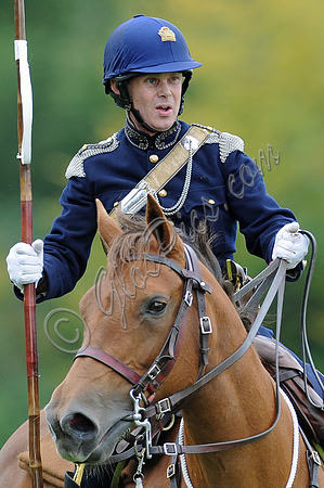 Captain Alexander Bathurst in uniform on horseback