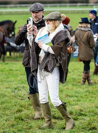 Christian Horner and Former Spice Girl, Geri Halliwell Horner at Point to Point races in Worcestershire.