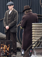 Jack Rowan filming Peaky Blinders