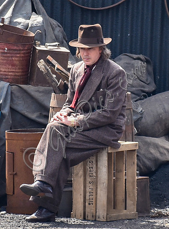 Aidan Gillen filming Peaky Blinders