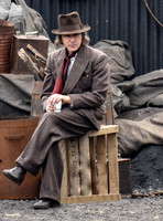 Aidan Gillen filming Peaky Blinders