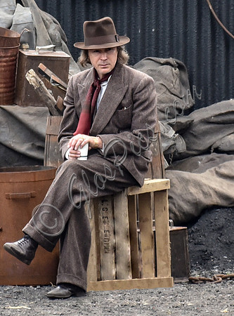 Aidan Gillen filming Peaky Blinders