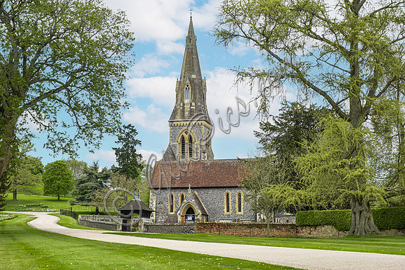 St Mark's Church, Englefield, exterior views