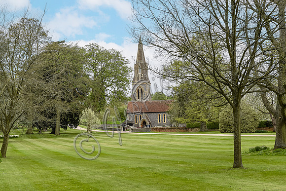 St Mark's Church, Englefield, exterior views