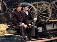 Aidan Gillan and Jack Rowan filming Peaky Blinders