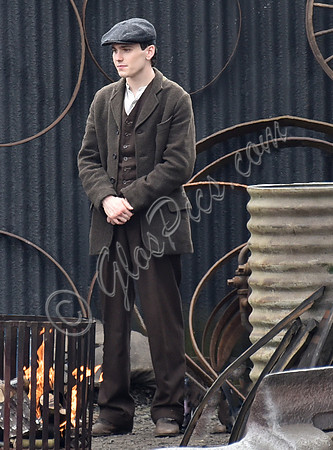 Jack Rowan filming Peaky Blinders