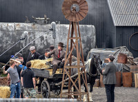 Aidan Gillen filming Peaky Blinders