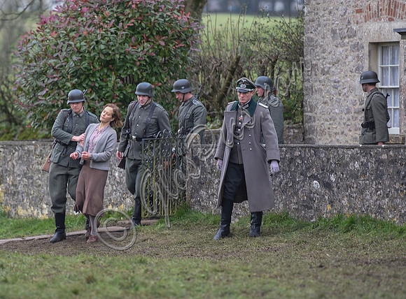 'Louisa Gould' played by Jenny Seagrove frog marched from her home by Nazi soldiers