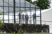 Pippa Middleton in glass wedding marquee