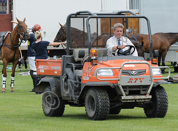 Allen, 9th Earl of Bathurst driving a Kubota RTV Utility Vehicle