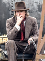 Aidan Gillen filming Peaky Blinders