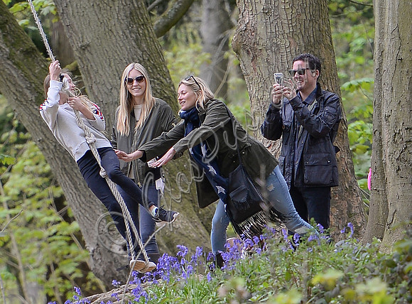 Lila Grace Moss plays on rope swing watched my mother, supermodel Kate Moss and pals